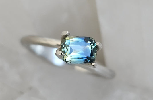 VAULT Collection 1.10 ct Cushion cut - Blue + yellow parti colour natural Australian sapphire