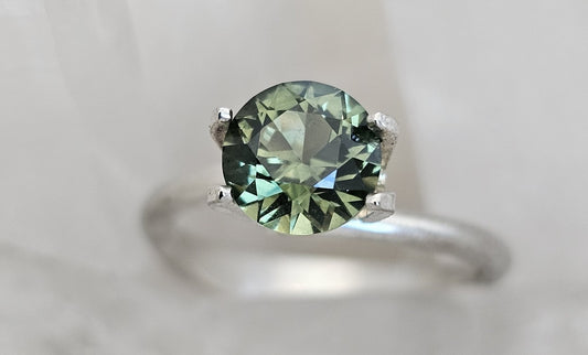 VAULT Collection 1.68 ct Round brilliant - Green parti-colour natural Australian sapphire